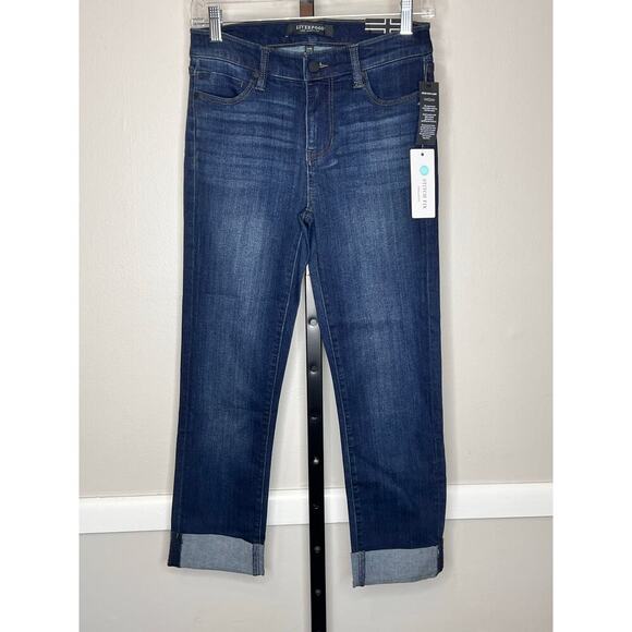Liverpool Los Angeles Dark Wash Denim Jean Ankle Cuff Size 2/26 - Picture 3 of 11